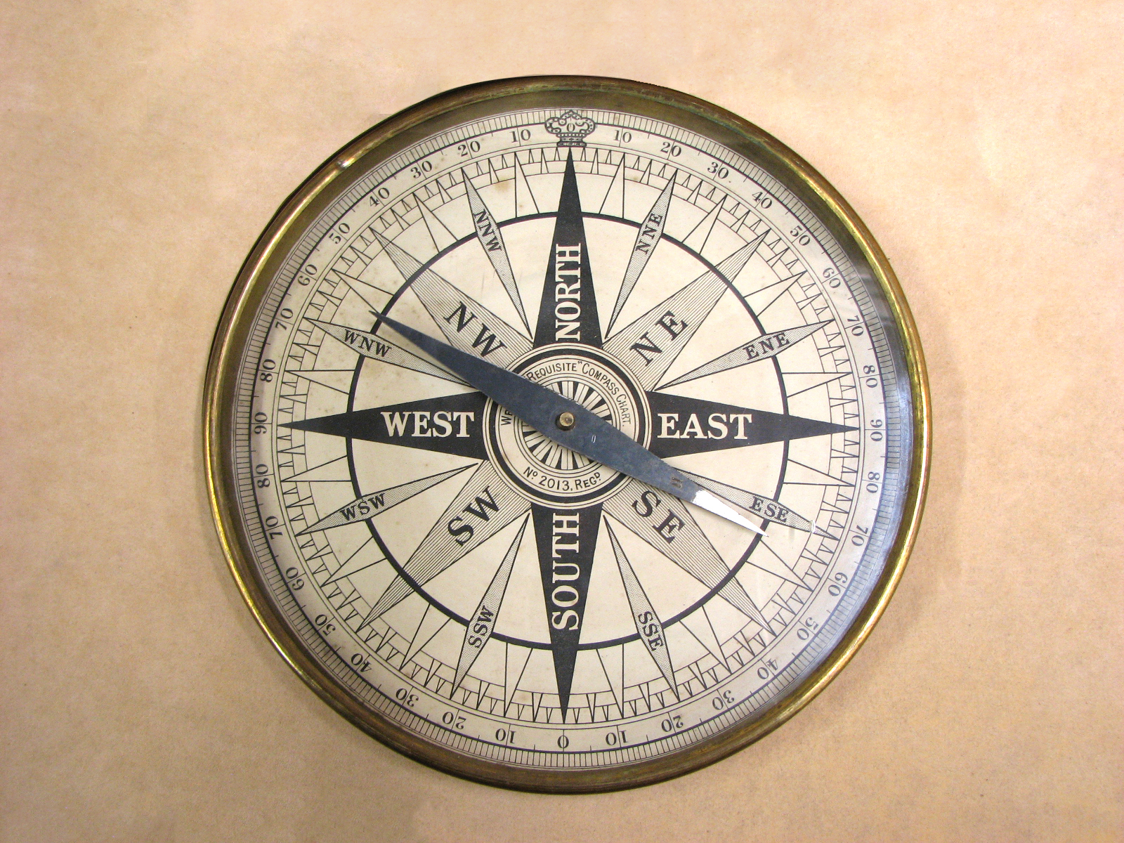 Late 19th Century Wrights Requisite cartographers brass compass